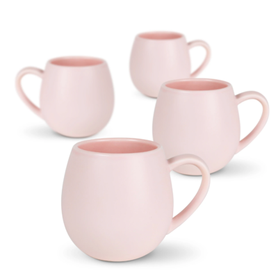 4pk matte pink hug me mug