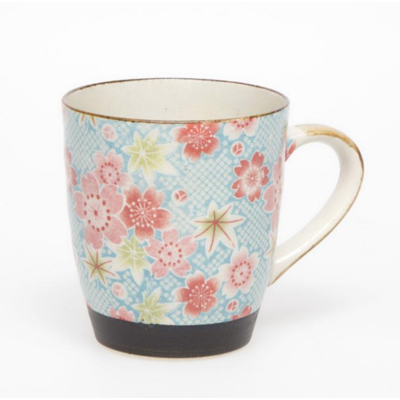 Kanoko Yuzen Blue Tea Mug