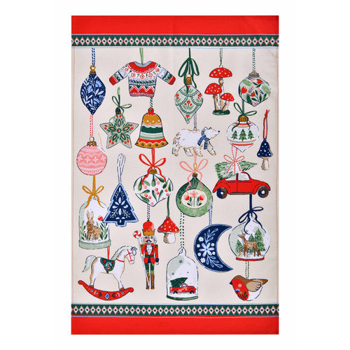 Christmas Ornaments Tea Towel