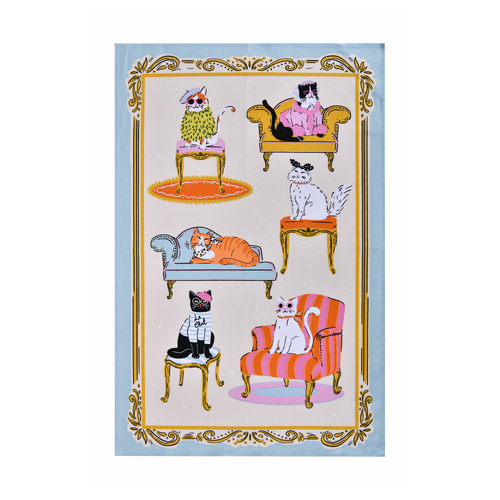 Cool Cats Cotton Tea Towel