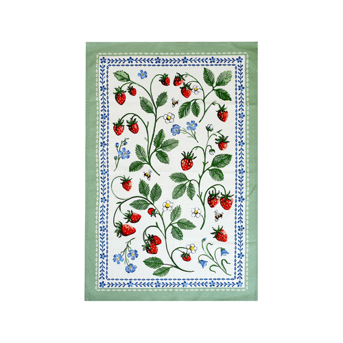 Strawberry Patch Cotton Tea Towel