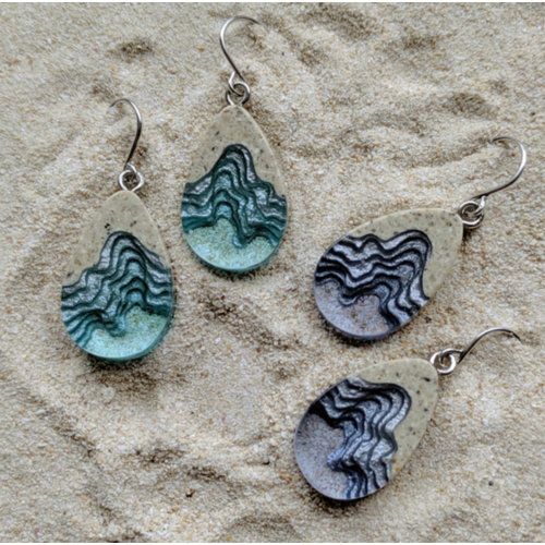 Seashore Dangle Earrings Aqua