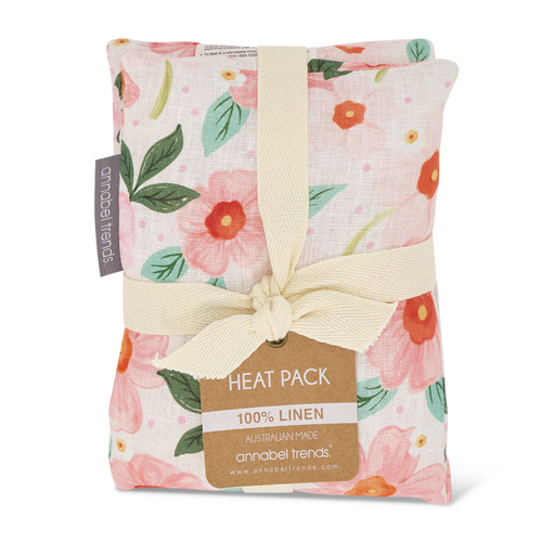 Linen Heat Pillow- Meadow Blush