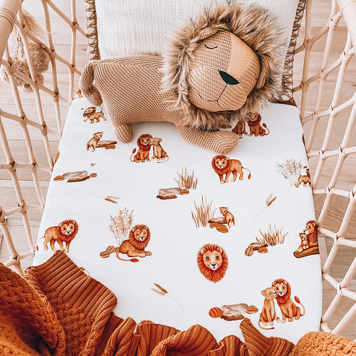 Lion Organic Bassinet Sheet