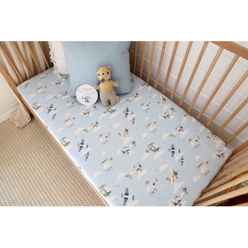 Taking Flight Organic Fitted Cot Sheet