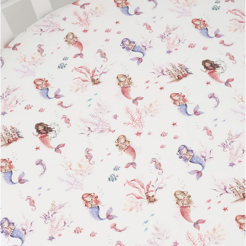 Mermaid Organic Fitted Cot Sheet