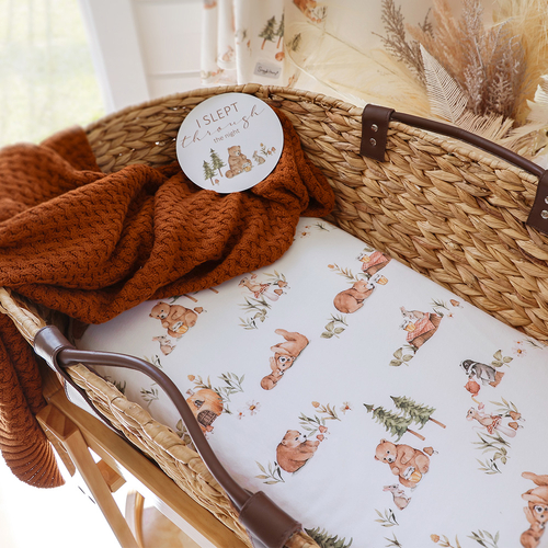 Bears Organic Bassinet Sheet