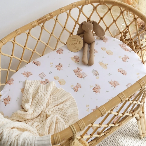 Highland Cows Organic Bassinet Sheet