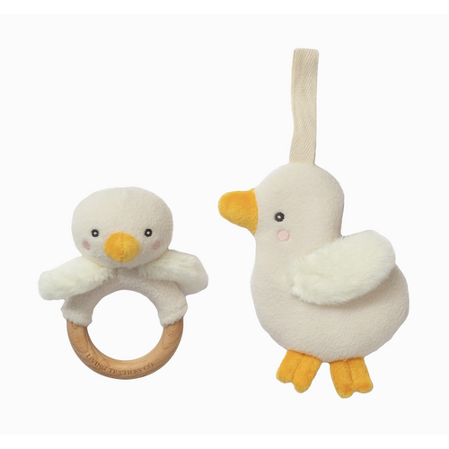 Teething Ring & Dummy Chain Gift Set