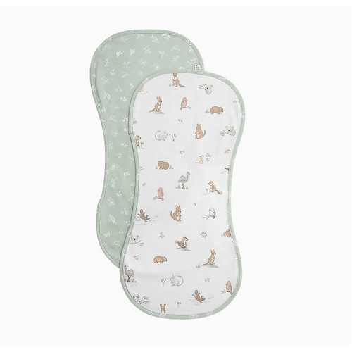 2pk Burp Cloth- Australiana
