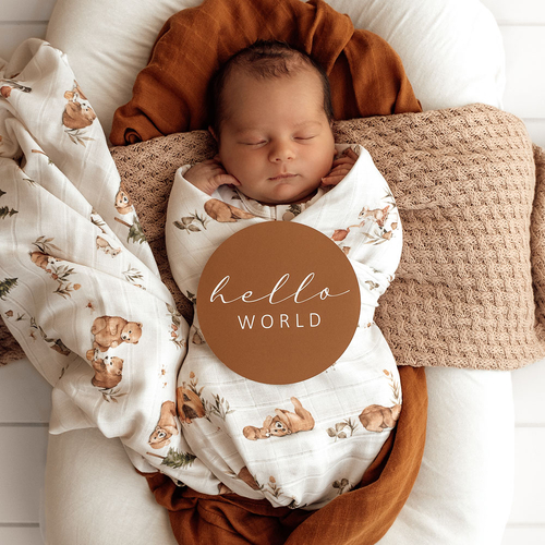 Bears Organic Muslin Wrap