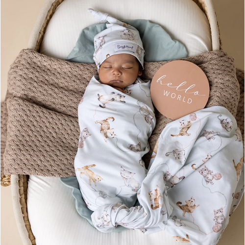 Kittens Jersey Wrap & Beanie