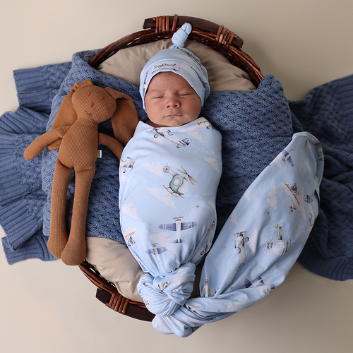 Taking Flight Jersey Wrap & Beanie Set