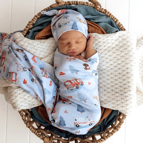 To the Rescue Jersey Wrap & Beanie Set