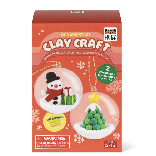 Clay Craft Ornament Kit- Snowman & Tree