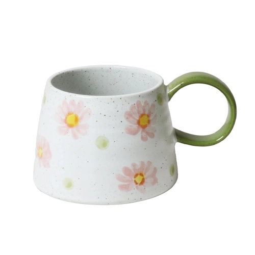 Large Handled Mug: Quinn Flower Garden