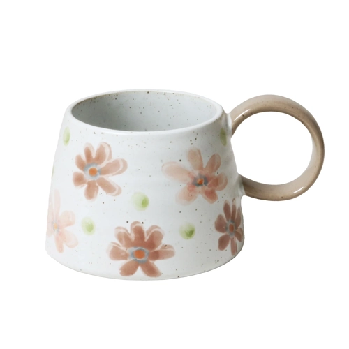 Large Handled Mug: Stevie Flower Garden