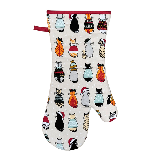 Christmas Cats Cats Gauntlet Oven Glove