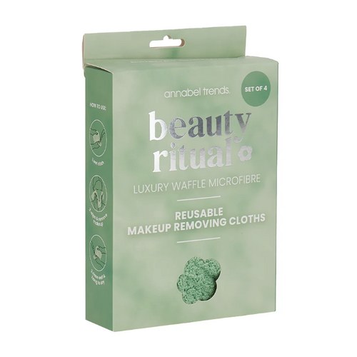 Beauty Ritual Luxury Waffle Makeup Removing Cloths Moss