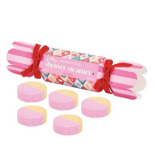 Festive Shower Steamer Bon Bon Pink