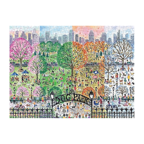 Dog park in 4 Seasons1000pc Puzzle