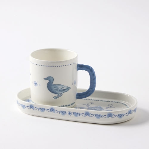Maison Bleue Mug & Plate Set- Duck