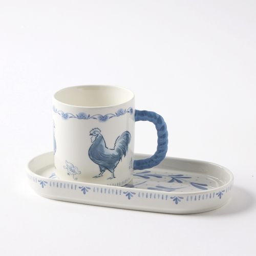 Maison Bleue Mug & Plate Set- Chicken