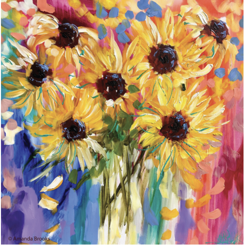 Sunflowers Coaster Set/4