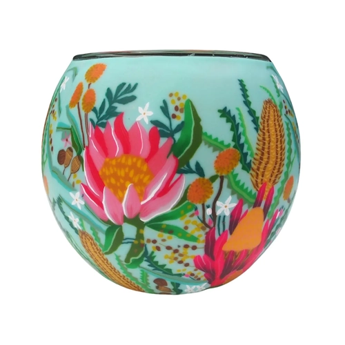 Bushland Botanicals Glass Tealight Candle Holder