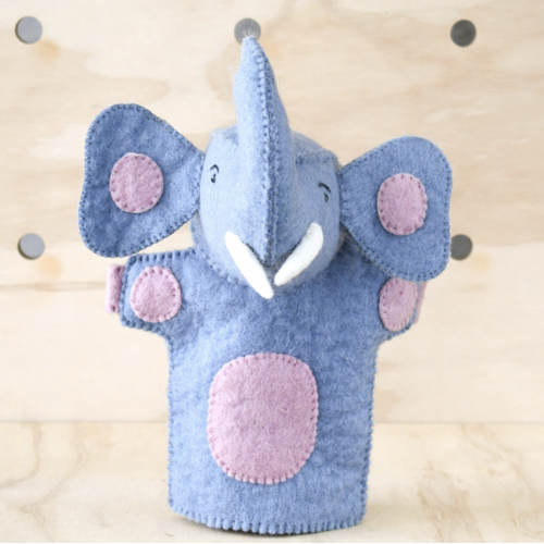Hand Puppet- Blue Elephant