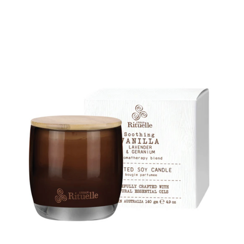 Vanilla, Lavender & Geranium Scented 140g Soy Candle