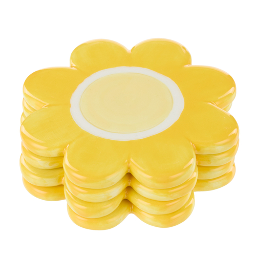 Flower Coasters Yellow