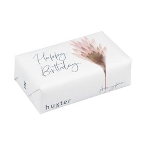Pale Pink Flower Happy Birthday Wrapped Soap