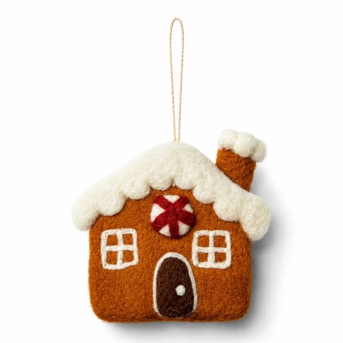 Felt Christmas Ornament- Gingerbread House