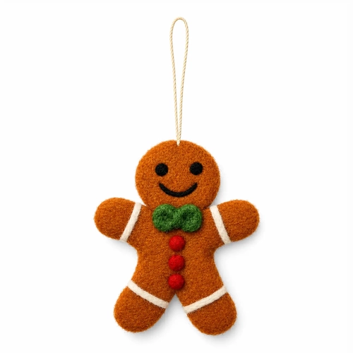 Felt Christmas Ornament- Gingerbread Man