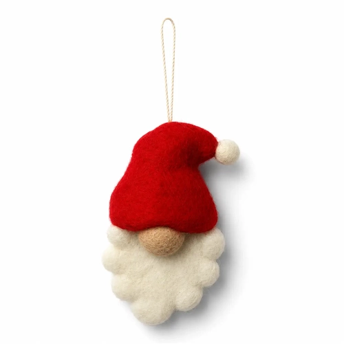 Felt Christmas Ornament- Festive Gnome