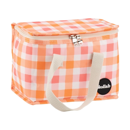 Lunch Box Watermelon/ Peach Check