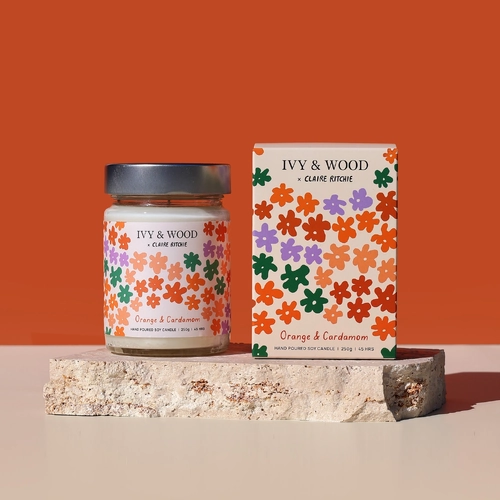 Orange & Cardamom Soy Candle/ Bloom x Claire Ritchie
