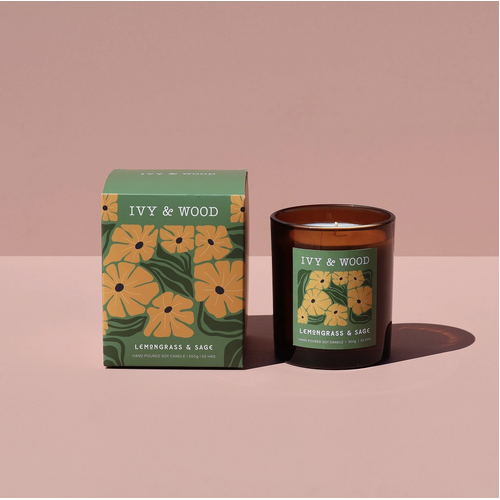 Lemongrass& Sage Scented Candle