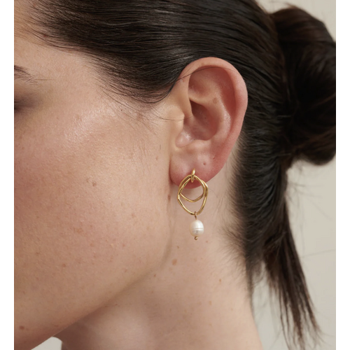 Dionne 18K gold Plated Pearl Earrings