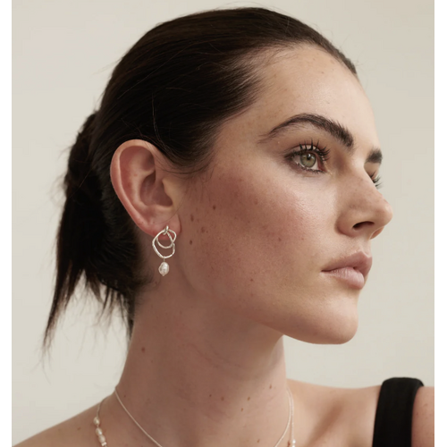 Dionne Sterling Silver Plated Pearl Earrings