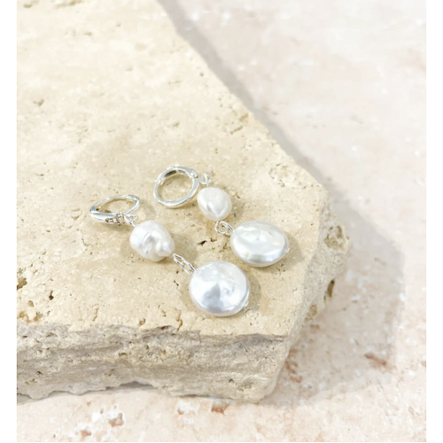 Aura Pearl Sterling Silver Earrings