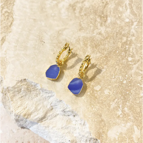 Airin Stone 18k Gold Plated Earrings