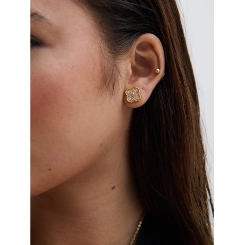 Clover 18K Gold Plated Earrings