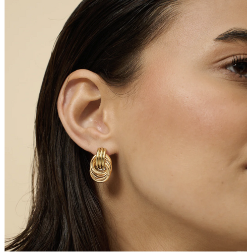 Knotted 18K Gold Plated Earrings