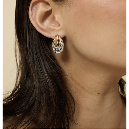 Knotted Duotone Plated Earrings