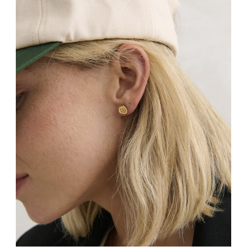 Swirl Stud18K Gold Plated Earrings