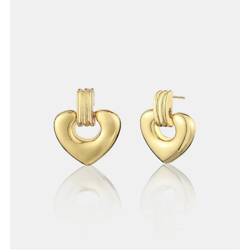 Tania Heart 18K Gold Plated Earrings