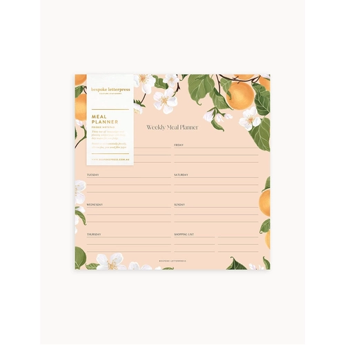 Weekly Meal Planner: Peaches