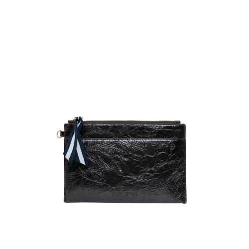 New York Coin Purse-Charcoal Crinkle